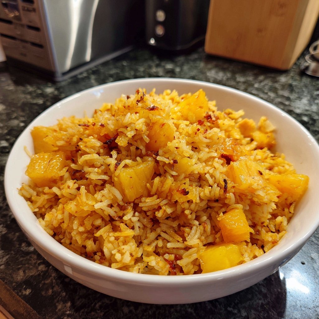 Gebratener Reis mit Ananas