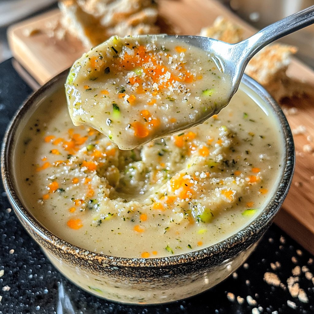 Cremige Kürbissuppe mit Zucchini