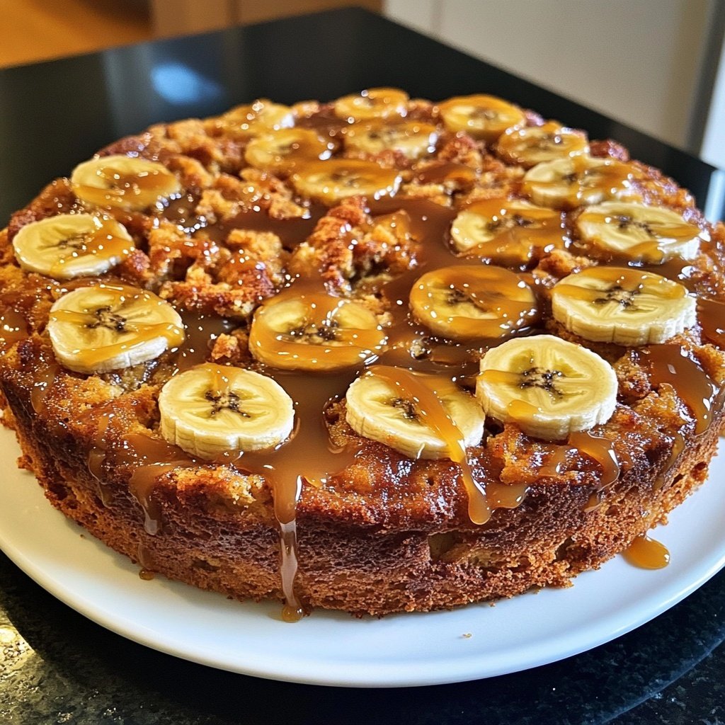 Bananenkuchen mit Karamell