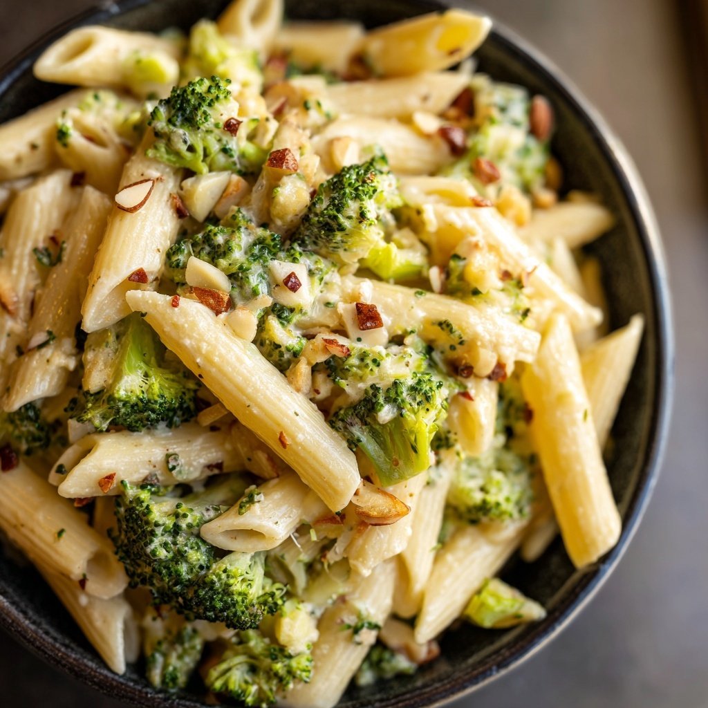 Penne mit Brokkoli und Mandeln