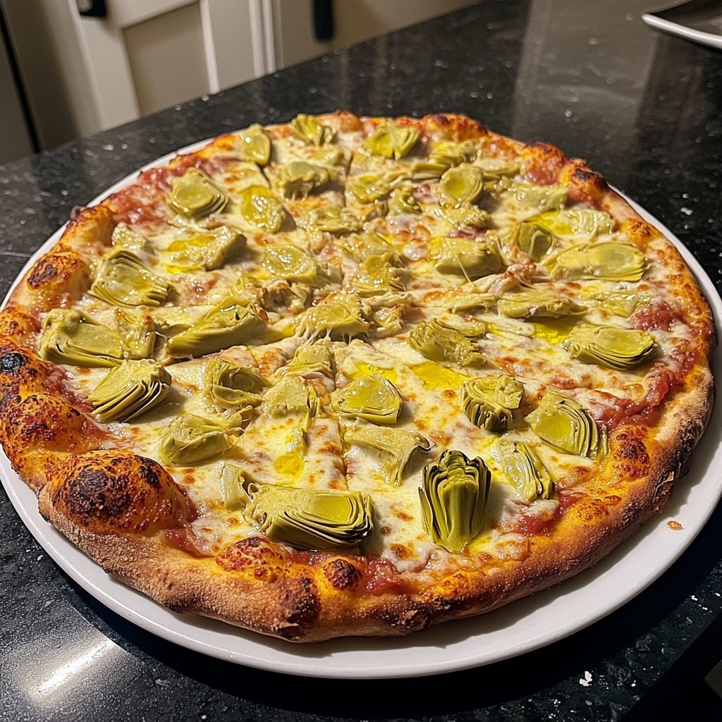 Pizza mit Artischocken