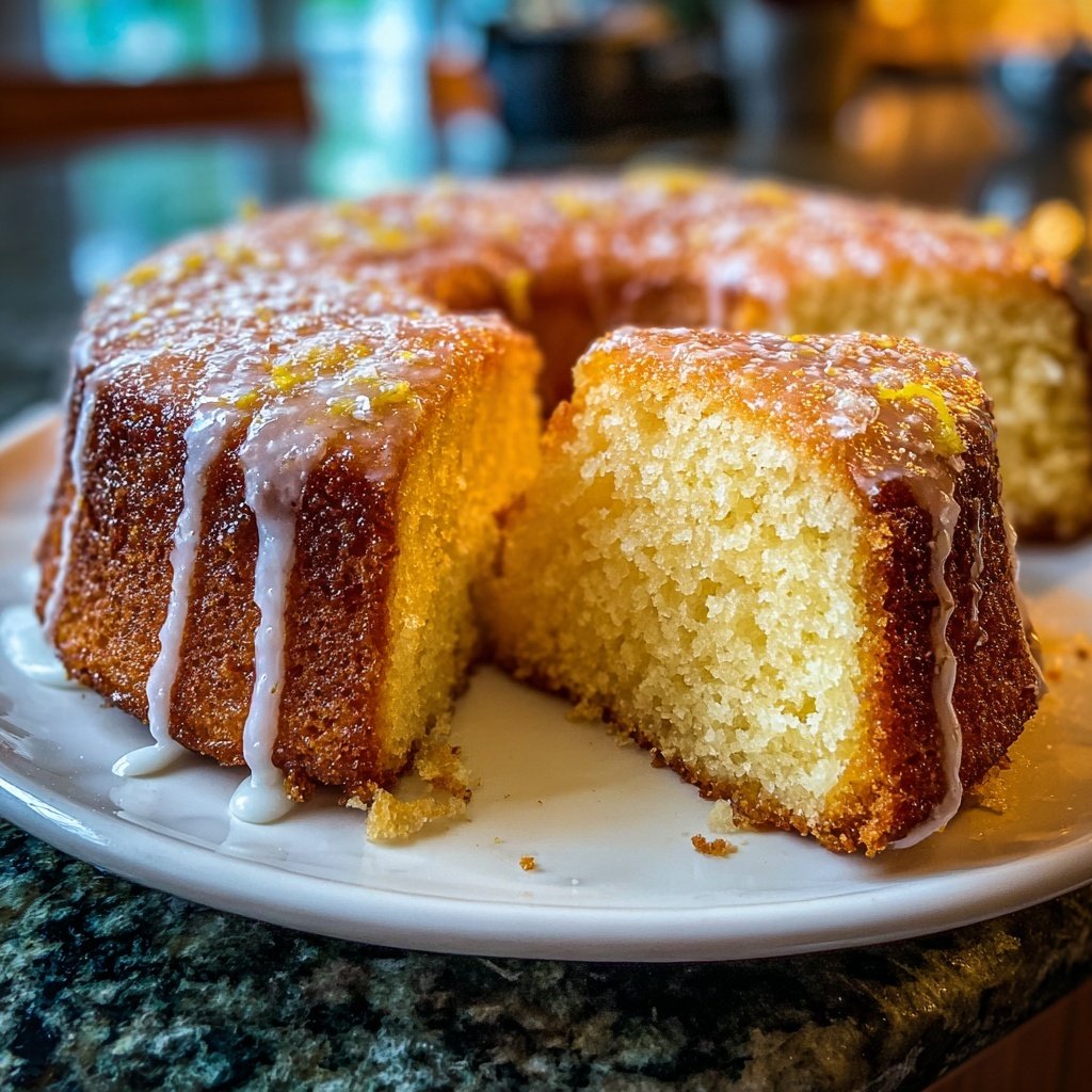 Zitronenkuchen mit Vanillezucker