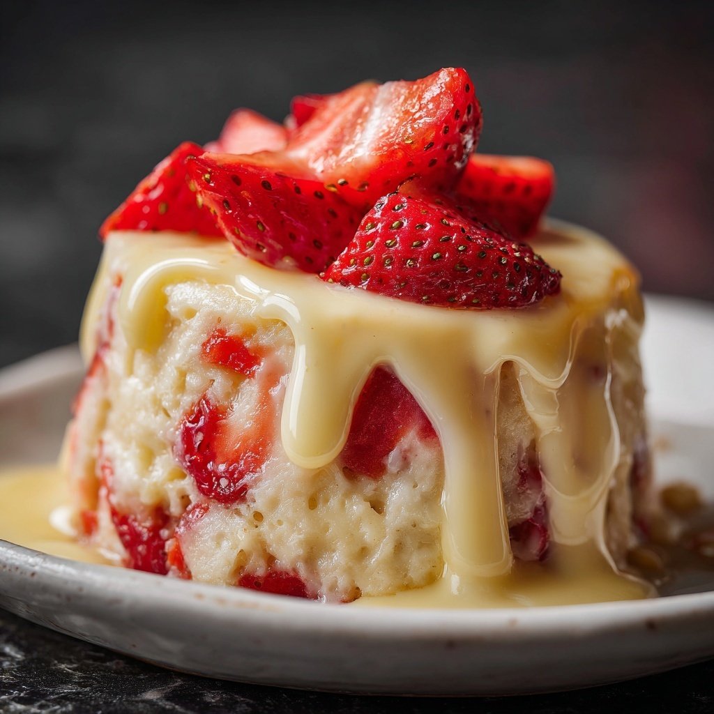 Erdbeer Grieß Dessert Warm