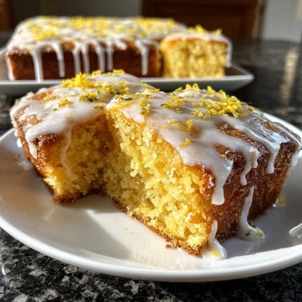 Zitronenkuchen mit Joghurtglasur