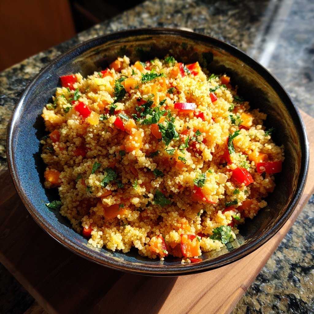 Mittagessen mit Gemüse-Couscous